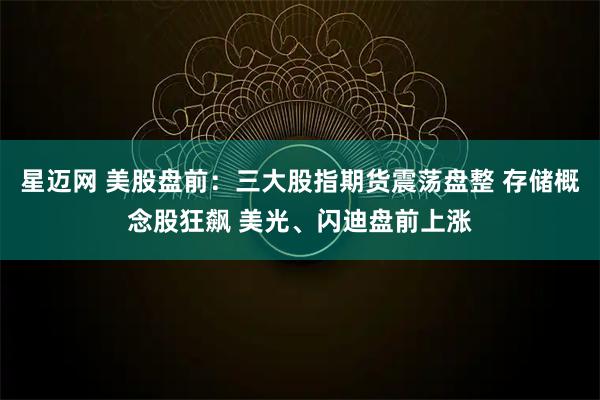 星迈网 美股盘前：三大股指期货震荡盘整 存储概念股狂飙 美光、闪迪盘前上涨