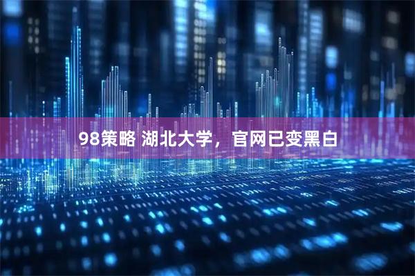 98策略 湖北大学，官网已变黑白